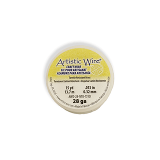 Artistic Wire, Gold, 28 Gauge, 0.32mm - 15 yards