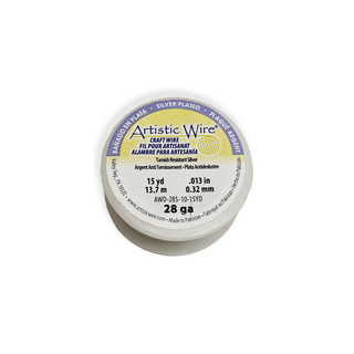 Artistic Wire, Silver Plated, 28 Gauge, 0.32mm - 15 yards
