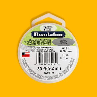 Beadalon, Bead Stringing Wire, .012"/30ft- Silver