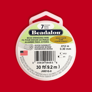 Beadalon, Bead Stringing Wire, .012"/30ft- Gold