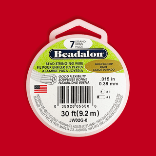 Beadalon, Bead Stringing Wire, .015"/30ft- Gold