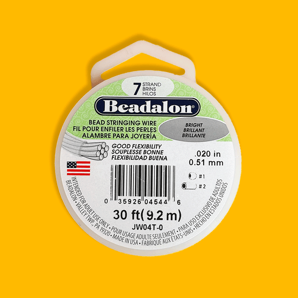 Beadalon, Bead Stringing Wire, .020"/30ft- Silver