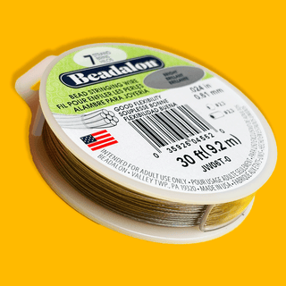 Beadalon, Bead Stringing Wire, .024"/30ft- Silver