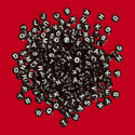 Black Alphabet Beads; 28 grams