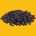 Black Background with Neon Alphabet Beads; 28 grams