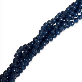 Cat Eye Bead, Navy Blue - 1 strand