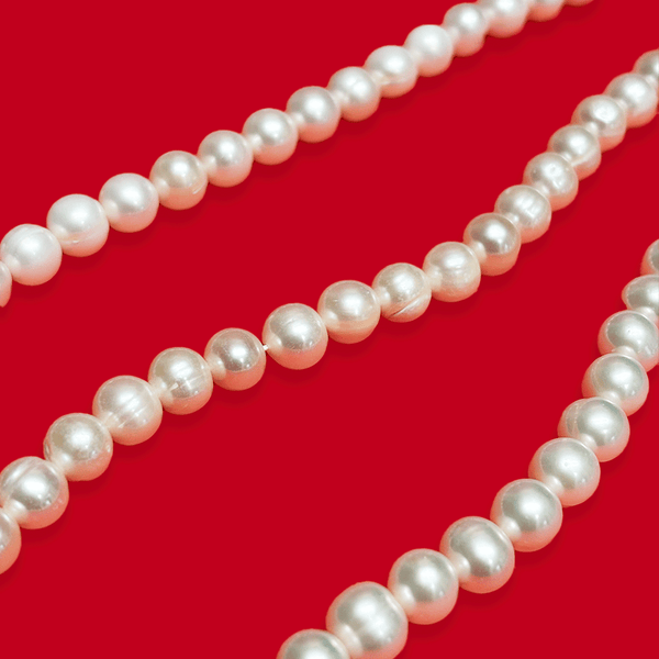 Perlas de Agua Dulce 7x8mm - Round Shape / Freshwater Pearls