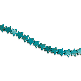 Synthetic Turquoise Howlite Stars Beads / Cuentas de Estrellas Howlite Turquesa  Sintético - 12mm