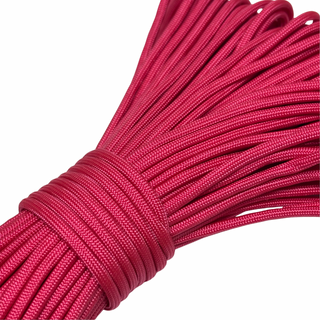 Cordón Paracord; 4mm: 34 yardas - Rosa Fuerte