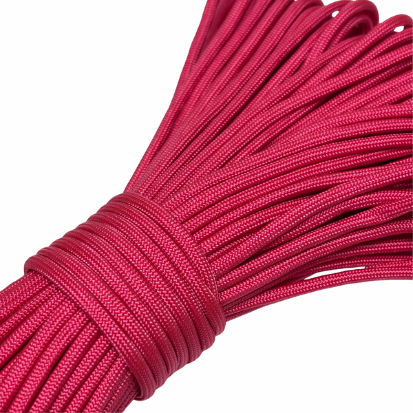 Cordón Paracord; 4mm: 34 yardas - Rosa Fuerte