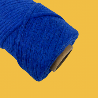 Hilo para Macramé de 4mm color azul royal/ 100% algodón - 110 yardas