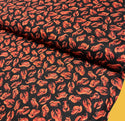 100% Cotton Print Fabric, 44/45" Wide, Lobsters, Black