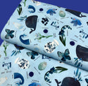 100% Cotton Print Fabric, 44/45" Wide, Things that are BLUE