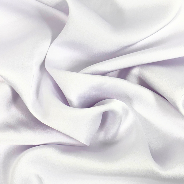 Tela Charmeuse 58", 1 yarda - Blanco