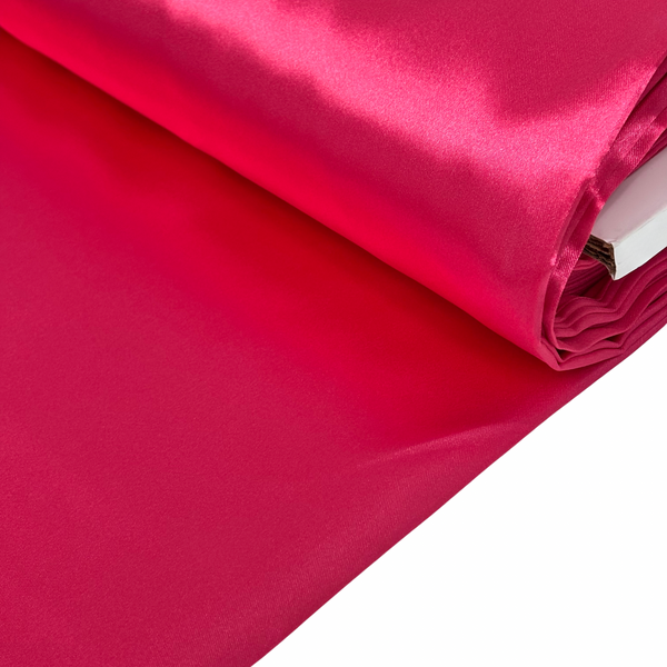 Tela Bright Satin 60", 1 yarda - Fucsia
