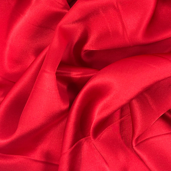 Tela Charmeuse 100% Seda, 60" - Rojo