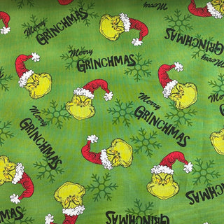 Printed Fabric 100% Cotton, 44/45" Merry Grinchmas - Red