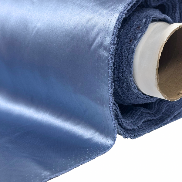 Tela Miyuki Satin 60", 1 yarda - Azul