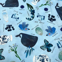 100% Cotton Print Fabric, 44/45" Wide, Things that are BLUE