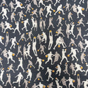 100% Cotton Print Fabric, 44/45" Wide, Basketball, Black
