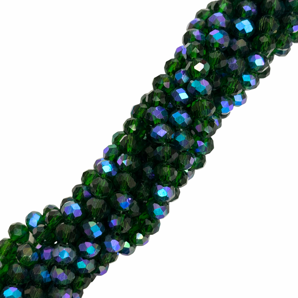 Crystal Rondelle - Iridescent Red - 2mm