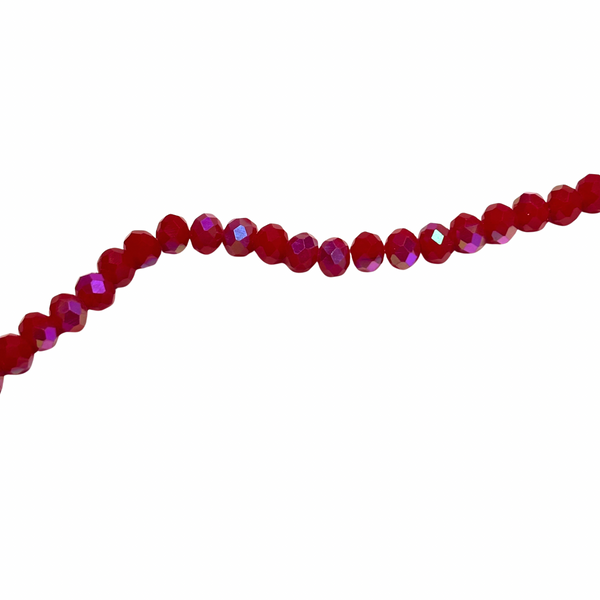 Crystal Rondelle - Iridescent Red - 2mm
