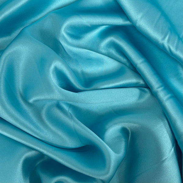 Tela Charmeuse 100% Seda, 60" - Aqua