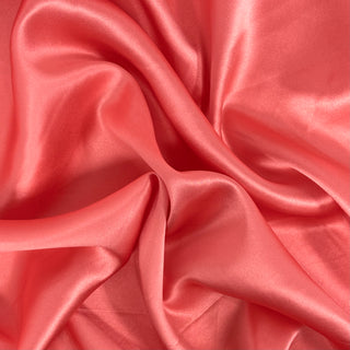 Tela Charmeuse 100% Seda, 60" - Coral