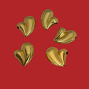 Heart Brass Gold Plated 18kt Beads  / Cuentas de Corazón de Latón con Baño en Oro 18kt - 33mm
