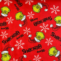 Printed Fabric 100% Cotton, 44/45" Merry Grinchmas - Red