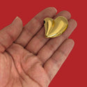 Heart Brass Gold Plated 18kt Beads  / Cuentas de Corazón de Latón con Baño en Oro 18kt - 33mm