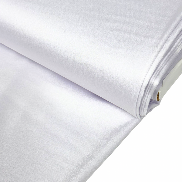 Tela Charmeuse 58", 1 yarda - Blanco