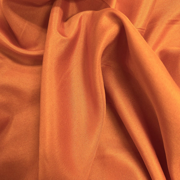Bright Orange 100% Polyester Pongee - 58" Wide; 1 Yard