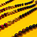 Ojo de Tigre Multicolor / Multicolor Tiger Eye Gemstone Beads - 12mm Round