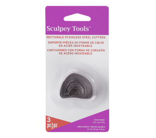 Sculpey Polymer Clay Irregular Rectangle Metal Cutters ; 3 pieces