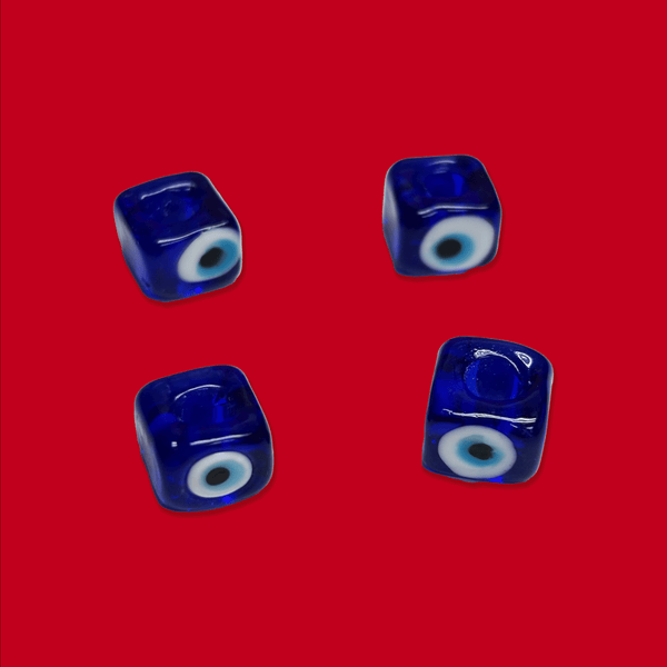 Cuentas de Cubo en Vidrio - 9mm