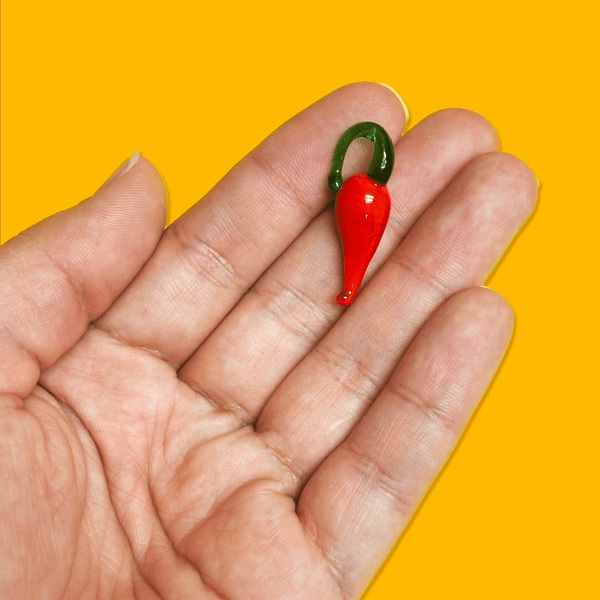 Chili Pepper Lampwork Charm / Dije de Ají en Vidrio - 31mm