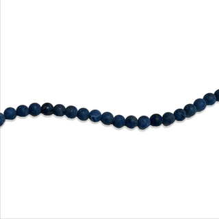 Matte Lapis Lazuli Beads / Cuentas de Lapislázuli en Mate - 4mm