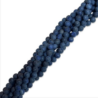 Matte Lapis Lazuli Beads / Cuentas de Lapislázuli en Mate - 4mm