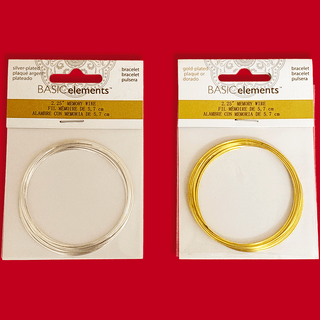 Memory Wire, Gold Plated; 2-1/4 diameter-12loops