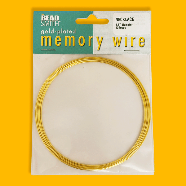 Collar de Alambre con Memoria 2.25" / Necklace Memory Wire; Gold Plated, 2.25" - 12 loops