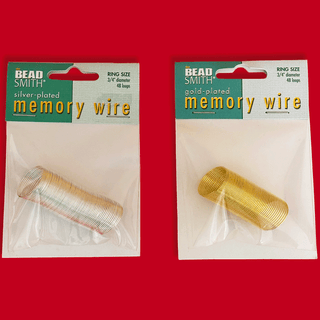 Anillo de Alambre con Memoria 2.25" / Ring Memory Wire; Gold Plated, 2.25" - 48 loops