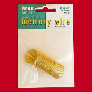 Anillo de Alambre con Memoria 2.25" / Ring Memory Wire; Gold Plated, 2.25" - 48 loops