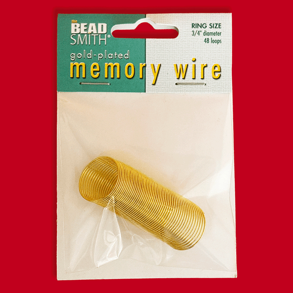 Anillo de Alambre con Memoria 2.25" / Ring Memory Wire; Gold Plated, 2.25" - 48 loops