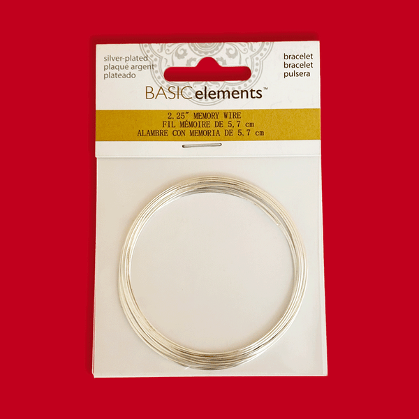 Memory Wire, Silver Plated; 2-1/4 diameter-12loops