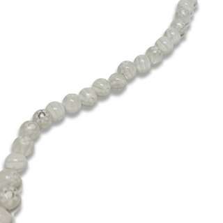 White Millefiori Round Beads - 8mm