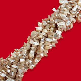 Mother of Pearl, Cream Chips Beads - 18mm