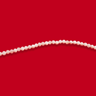 Mother of Pearl, White Faceted Beads -  2mm