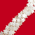 Mother of Pearl, White Stars Beads - 18mm