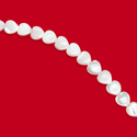 Mother of Pearl, White Hearts Beads - 7mm